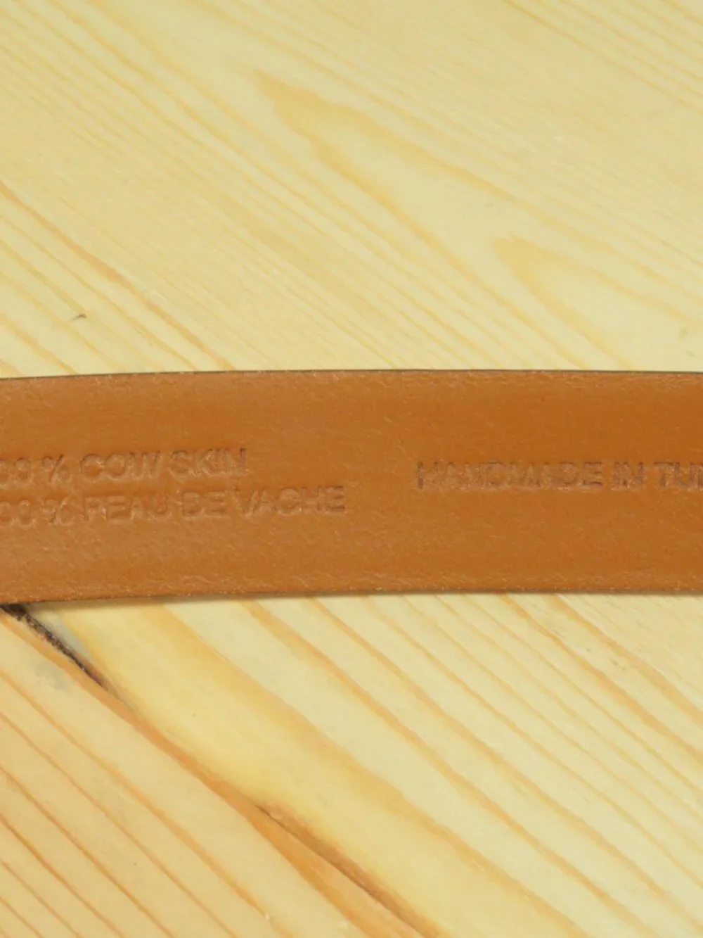 Hugo Boss Chuck-o Leather Dress Belt Mens 36 Light Tan